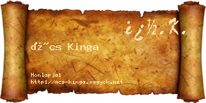 Ács Kinga névjegykártya