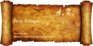 Ács Kinga névjegykártya