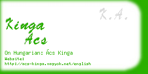 kinga acs business card